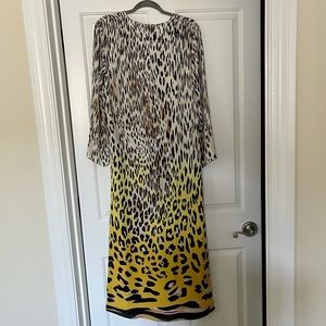 Echo leopard silk beach cover up - caftan